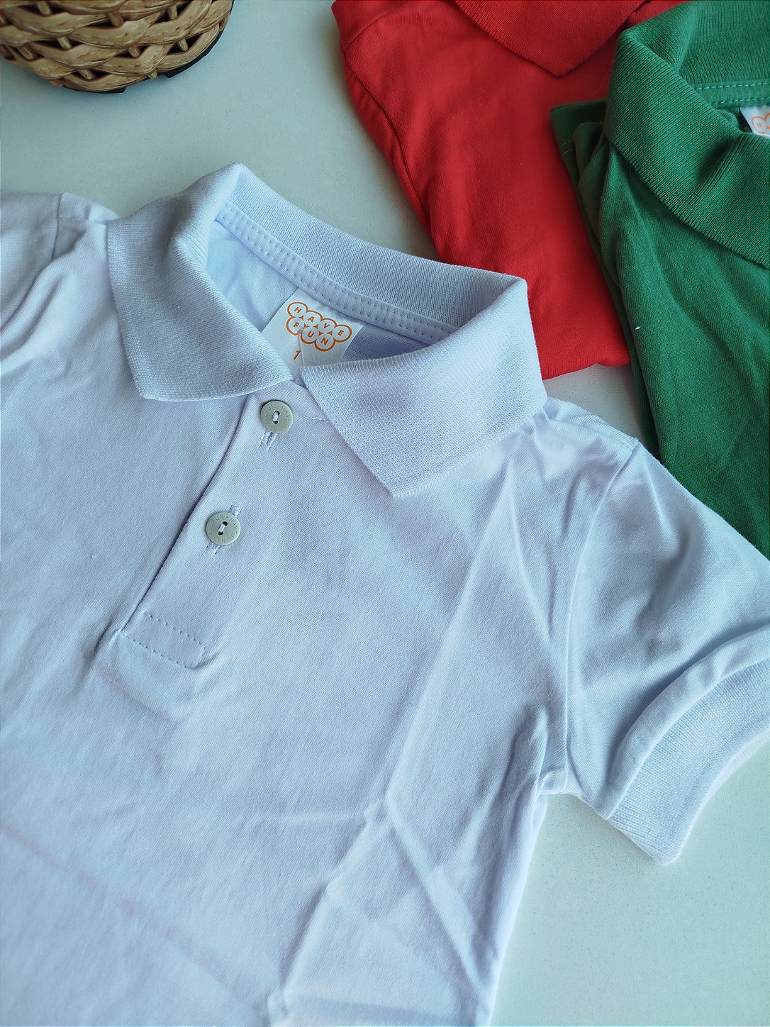 CAMISA POLO HAVE FUN BASICA BRANCA 29880
