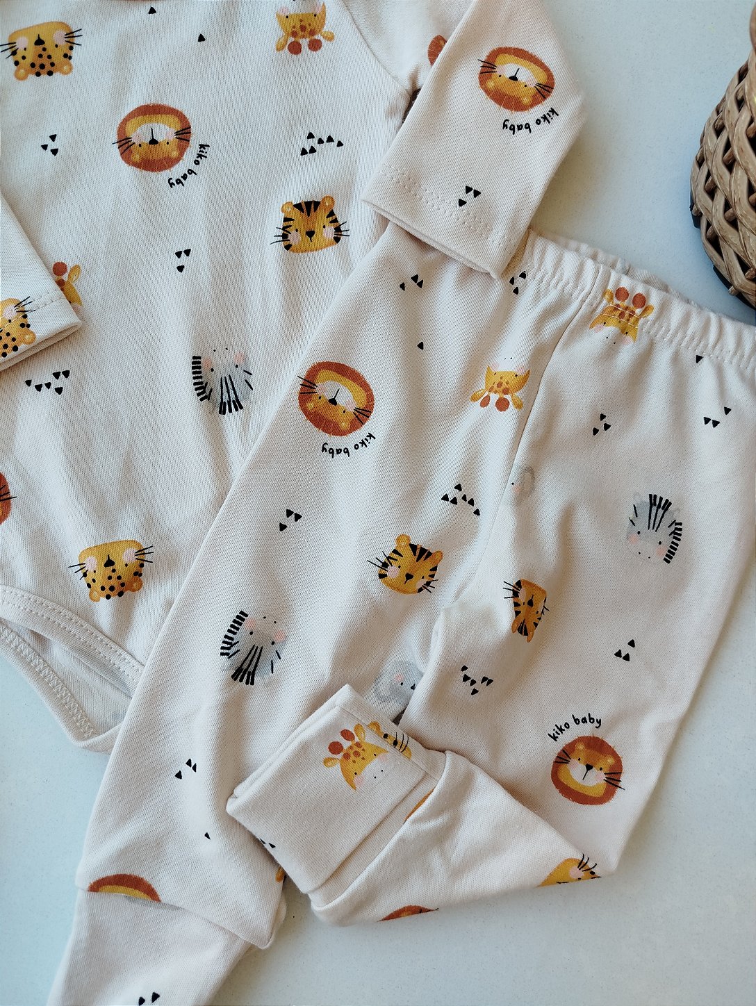 CONJUNTO KIKO BABY BODY LONGO E CALÇA VIRA PÉ 14943C