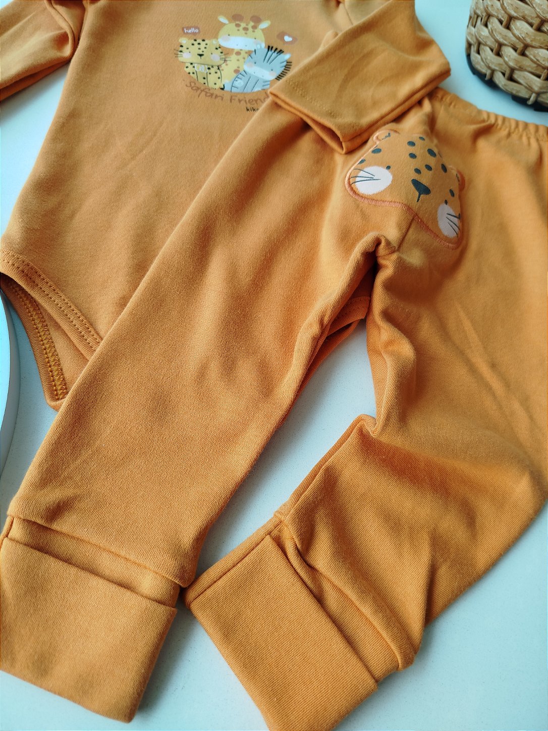 CONJUNTO KIKO BABY BODY LONGO E CALÇA VIRA PÉ 14943B