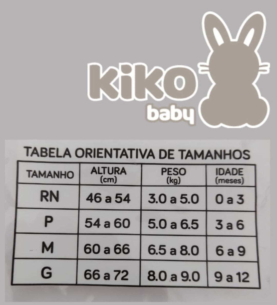 CONJUNTO KIKO BABY BODY LONGO E CALÇA VIRA PÉ 14943B
