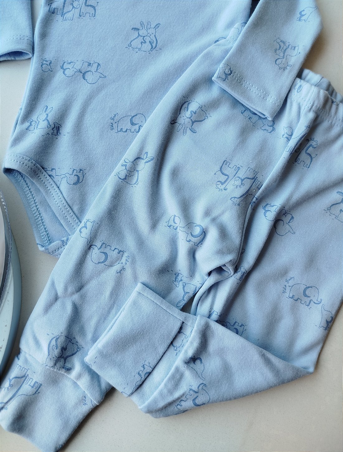 CONJUNTO KIKO BABY BODY LONGO E CALÇA VIRA PÉ 15029A