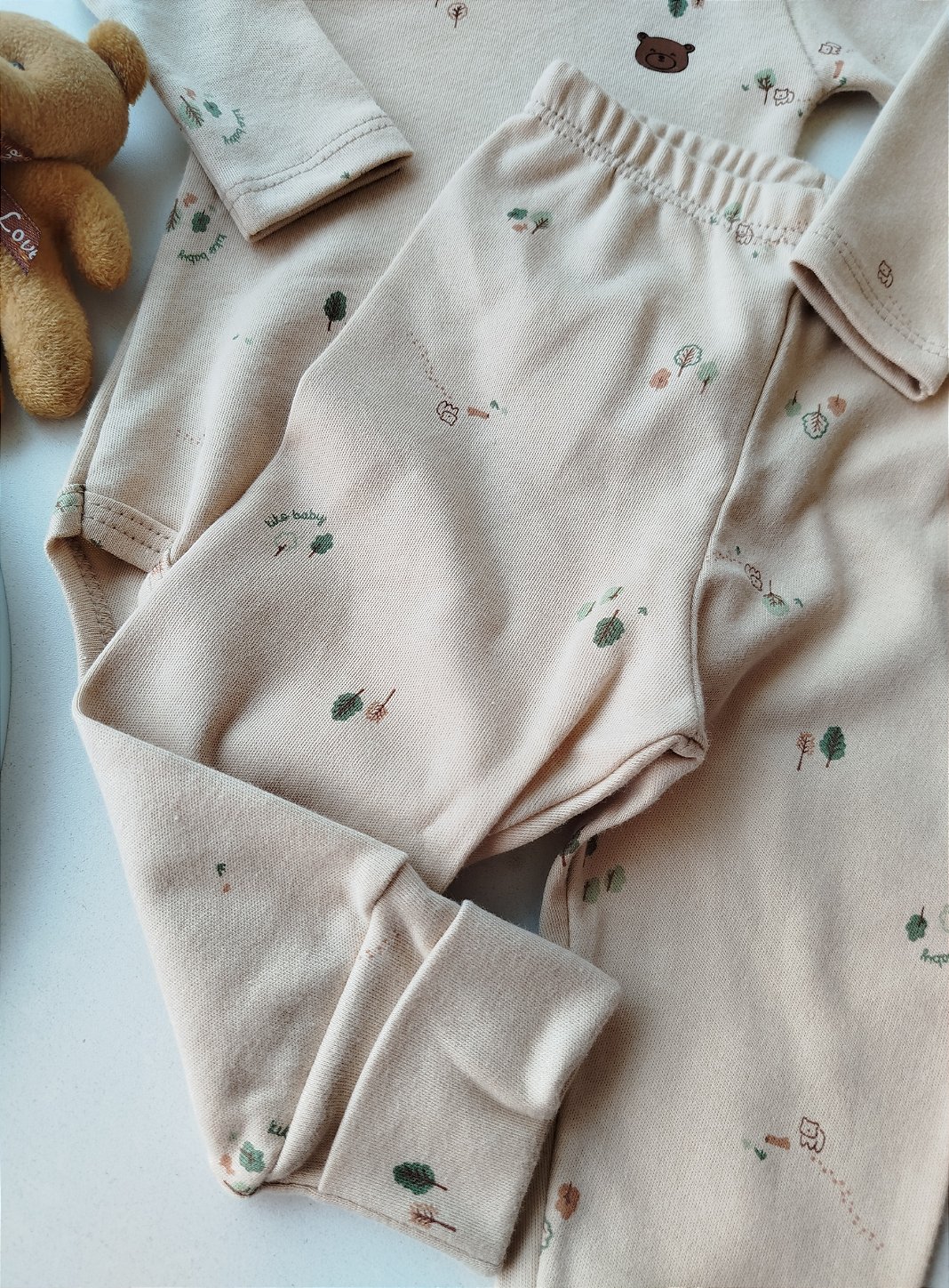 CONJUNTO KIKO BABY BODY LONGO E CALÇA VIRA PÉ 14992A