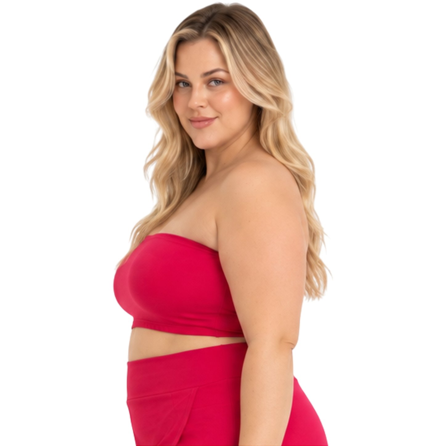 Top Tomara que Caia Plus Size Faixa Sem Bojo com Elástico Confortável 3035A