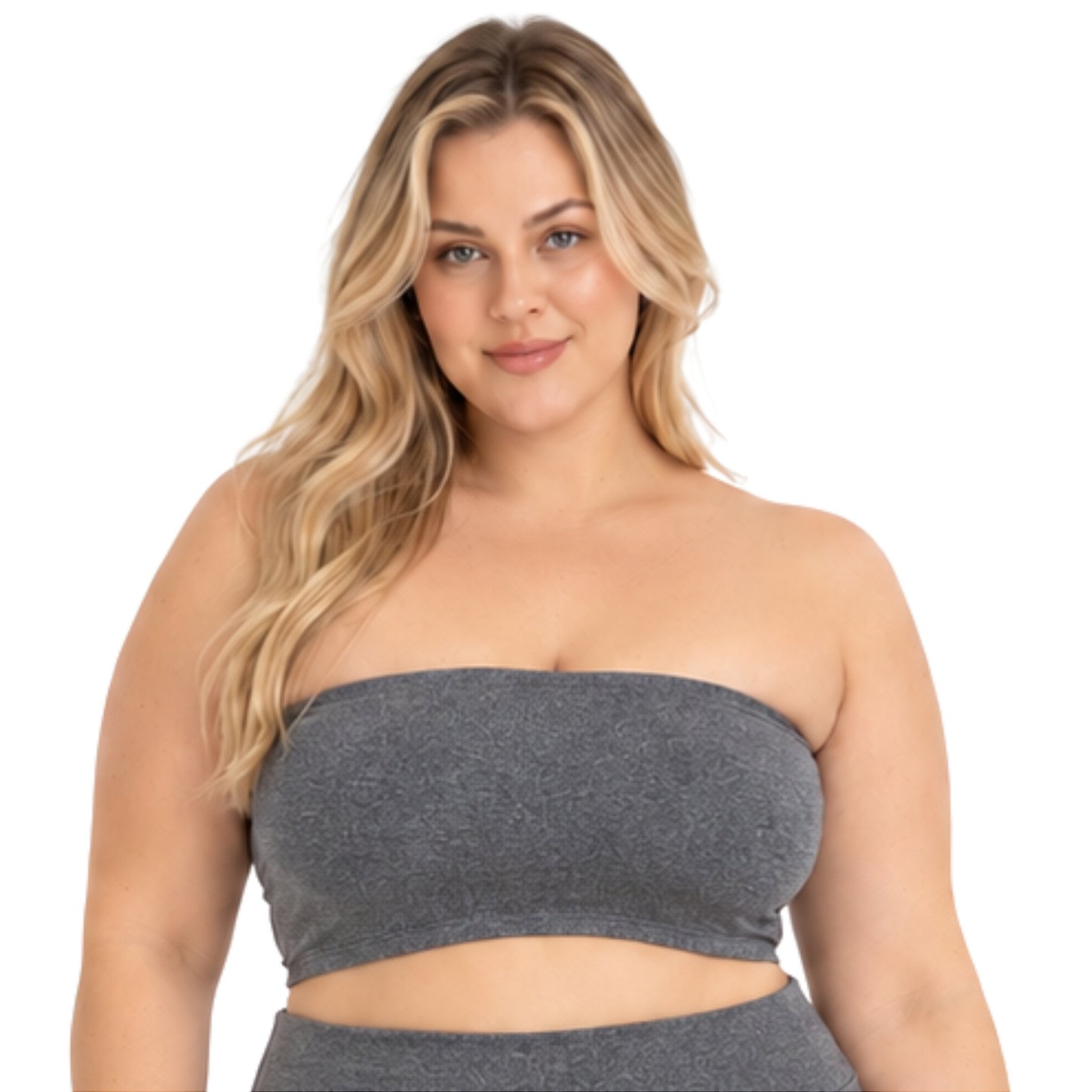 Top Tomara que Caia Plus Size Faixa Sem Bojo com Elástico Confortável 3035A