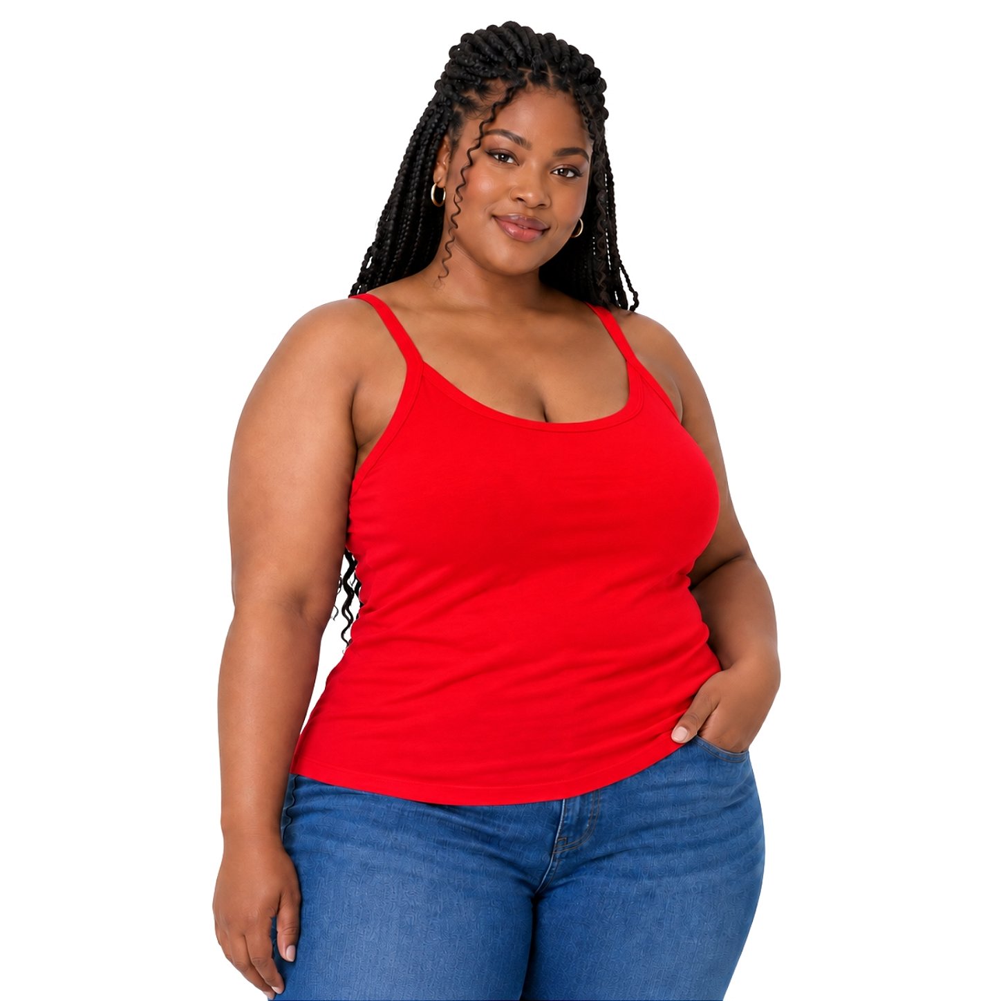 Blusa Regata Plus Size Visco Lycra com Alça Fina Toque Macio e Leve 3026A