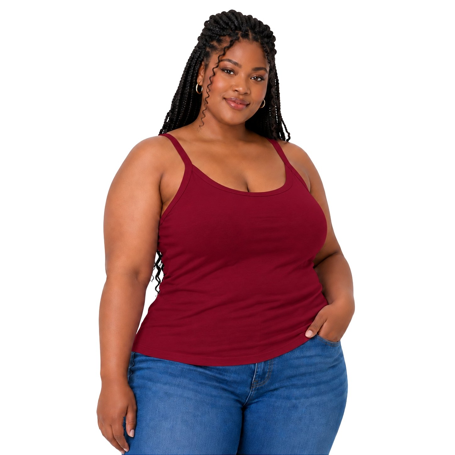 Blusa Regata Plus Size Visco Lycra com Alça Fina Toque Macio e Leve 3026A