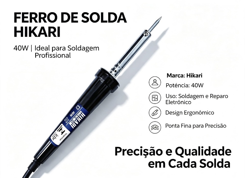 FERRO DE SOLDA HIKARI 40W