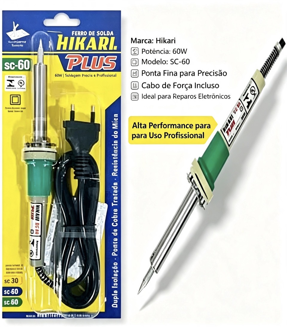 FERRO DE SOLDA HIKARI 60W