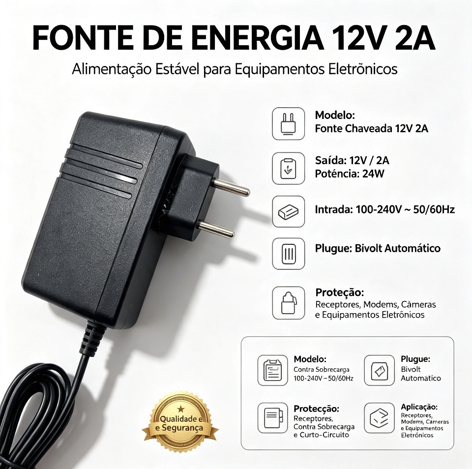 FONTE 12V/2A