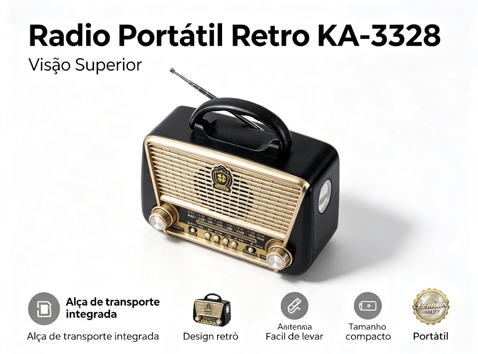 RADIO RETRO AM/FM/USB/AUX REF KA-3328