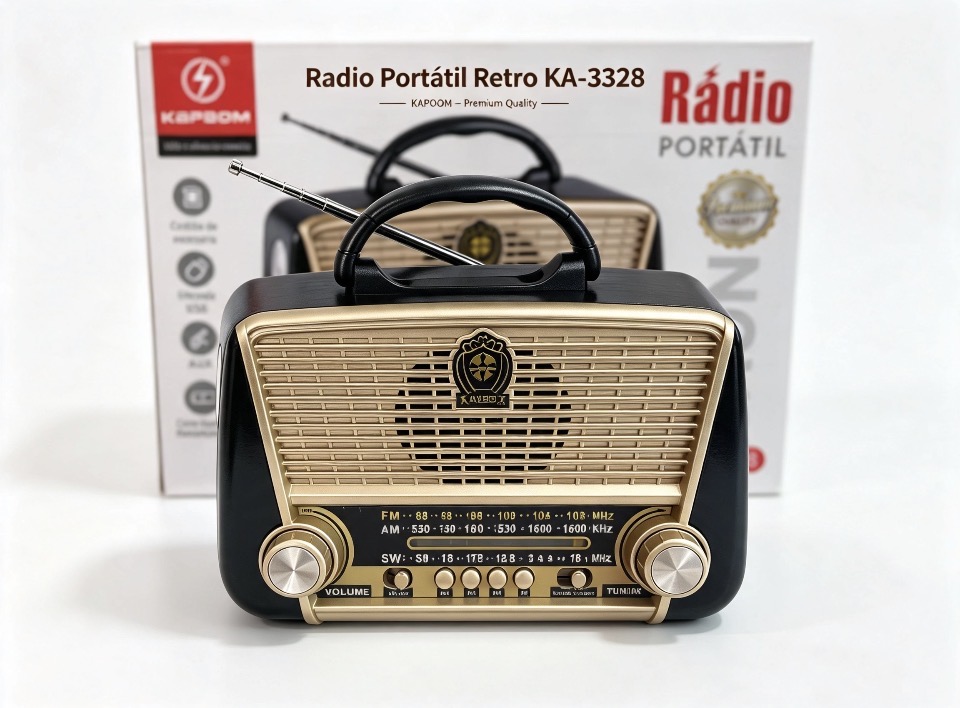 RADIO RETRO AM/FM/USB/AUX REF KA-3328