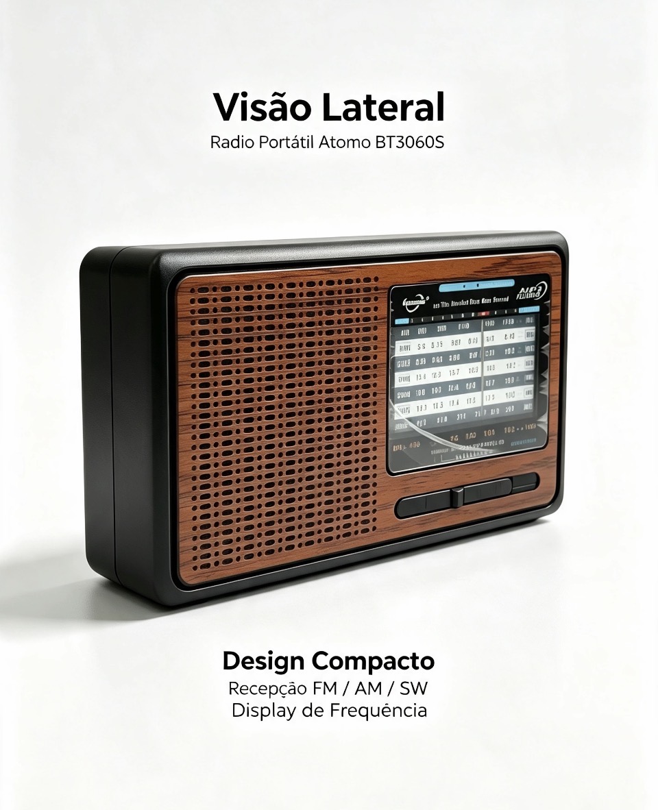 RADIO RETRO AM/FM/USB/AUX/SOLAR REF BT3060S