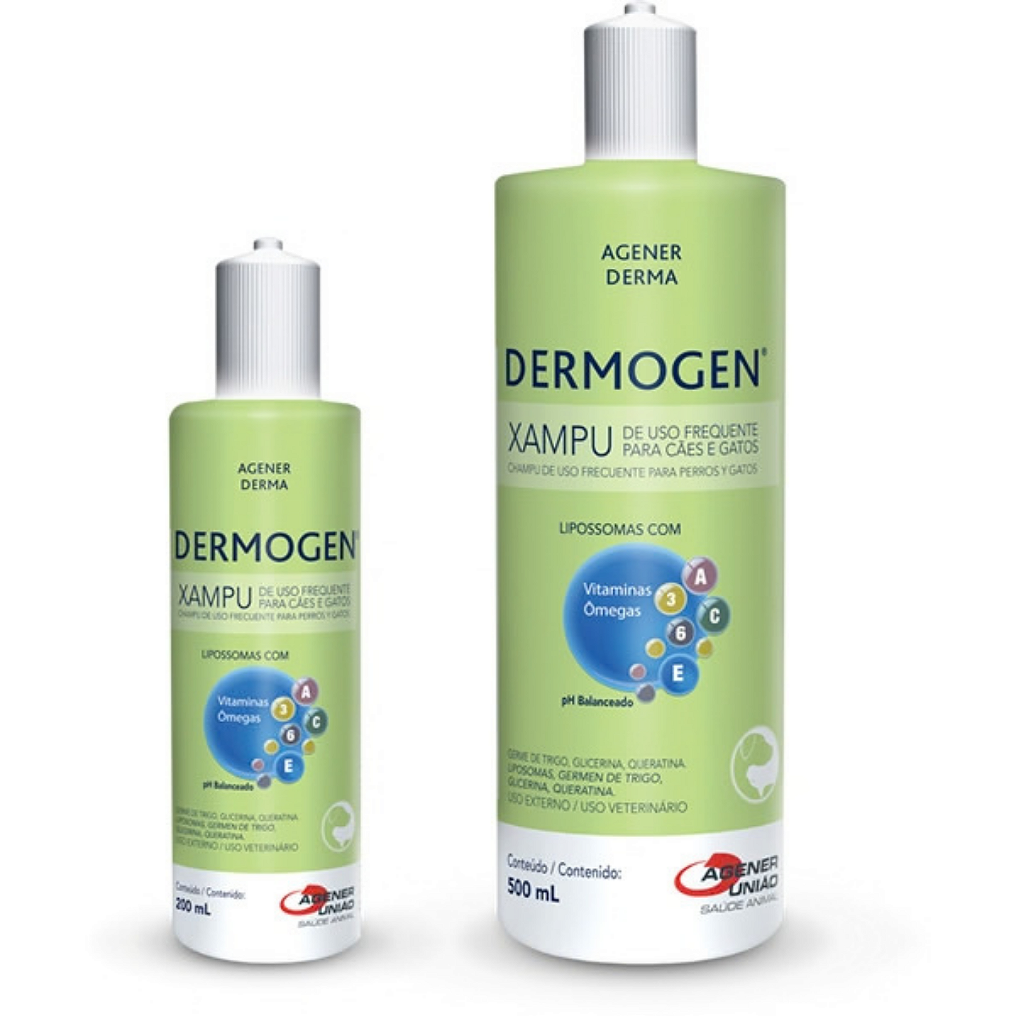Shampoo Agener União Dermogen Equilíbrio para Cães e Gatos