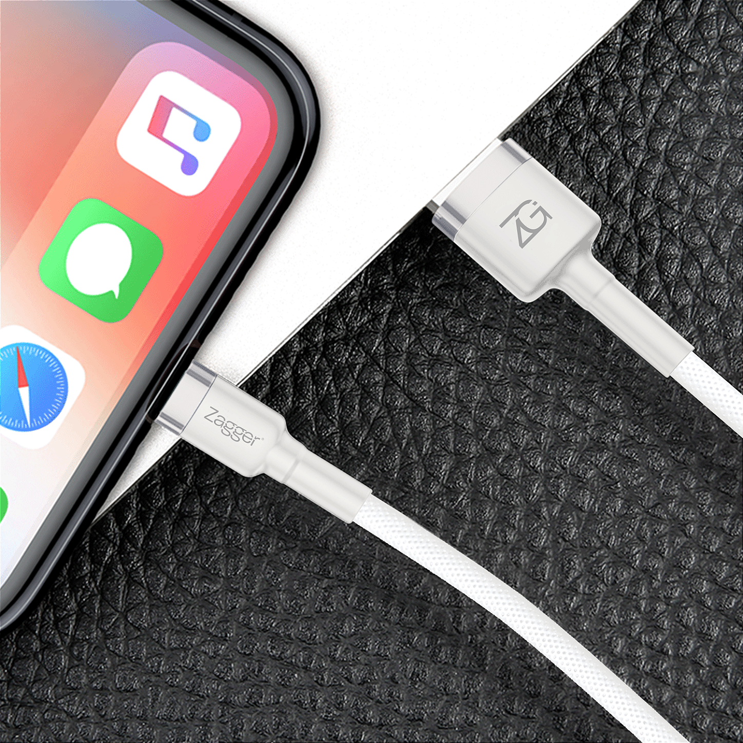 Cabo Zagger Turbo Dash -Usb P/ Type-C 1 Metro