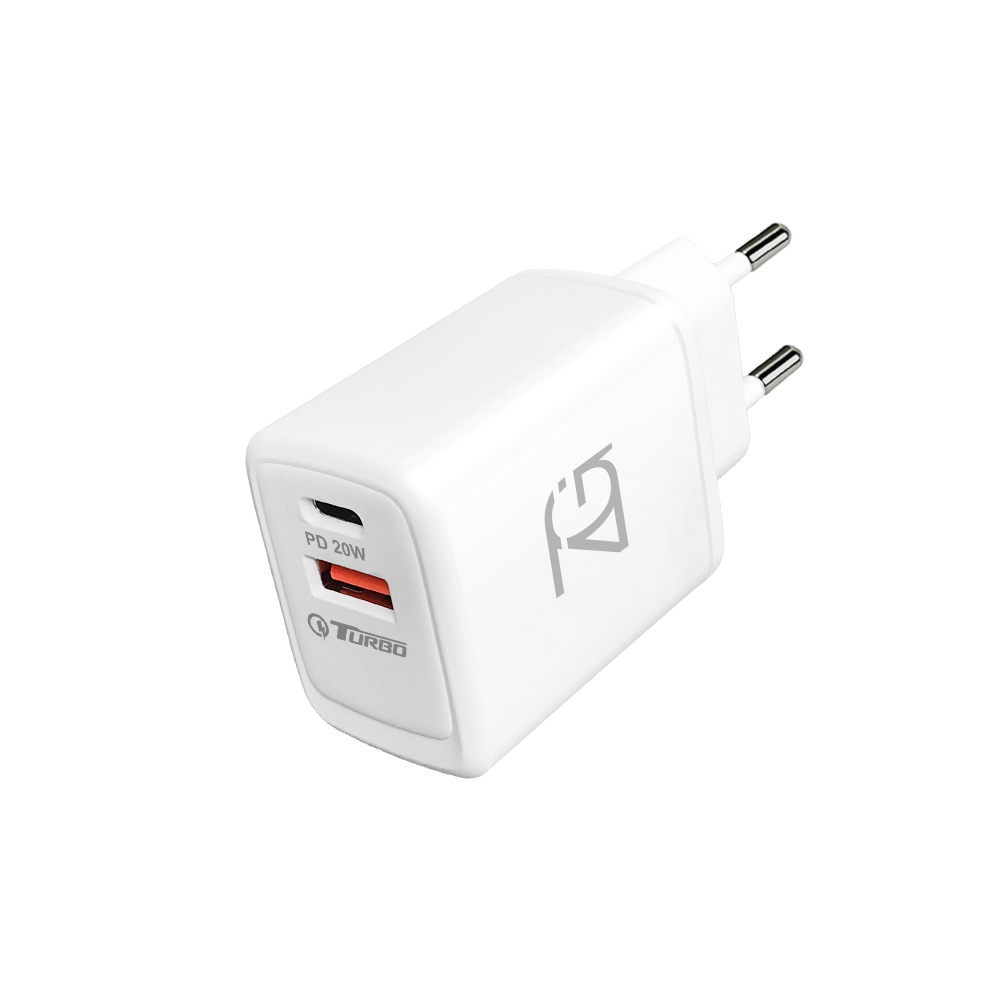 Carregador Power Turbo - Entrada USB e Type-C 20w
