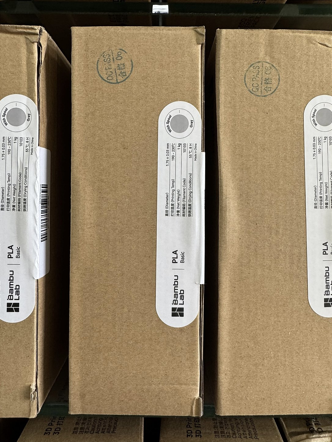 FILAMENTO BAMBU LAB PLA BASIC 1KG CINZA