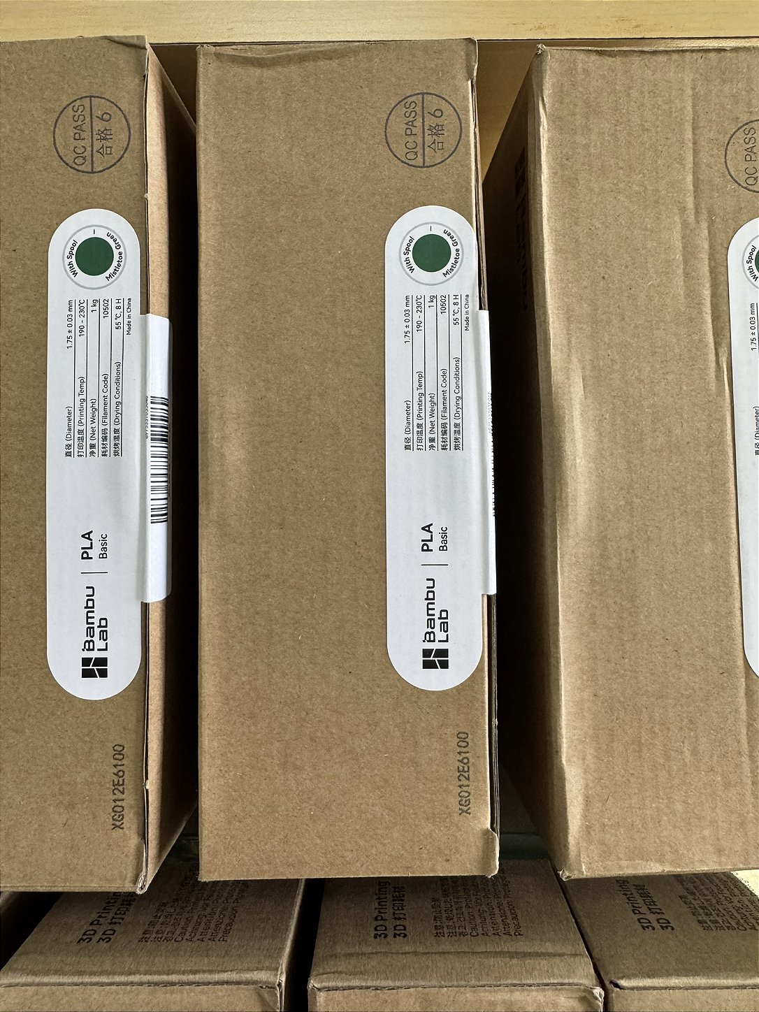 FILAMENTO BAMBU LAB PLA BASIC 1KG VERDE MISTLETOE
