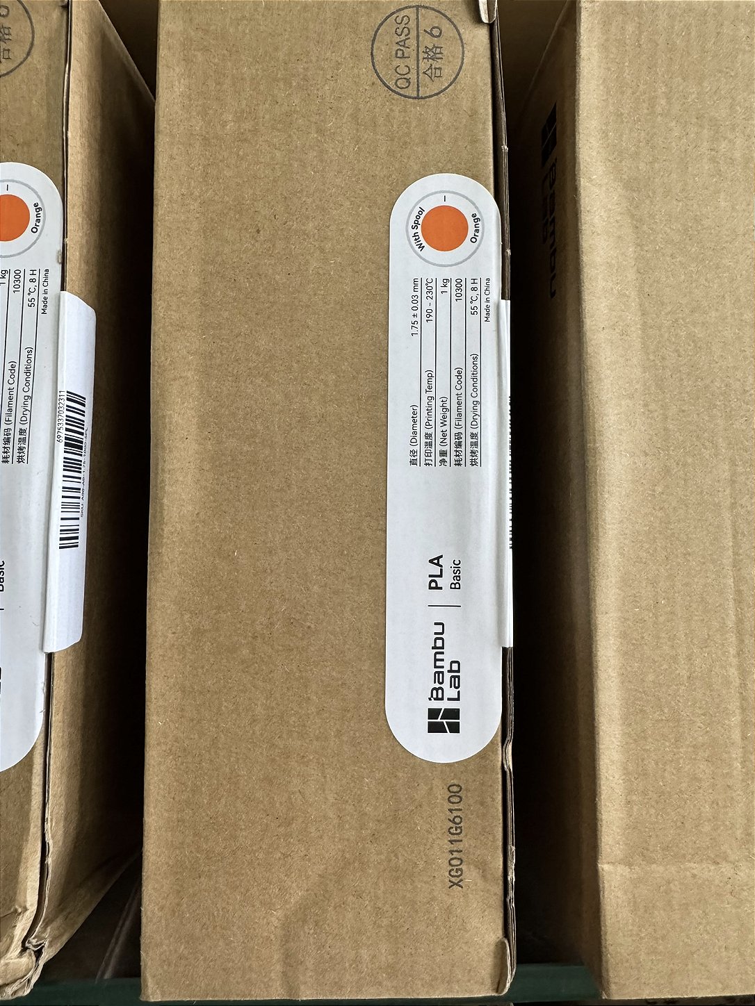 FILAMENTO BAMBU LAB PLA BASIC 1KG LARANJA