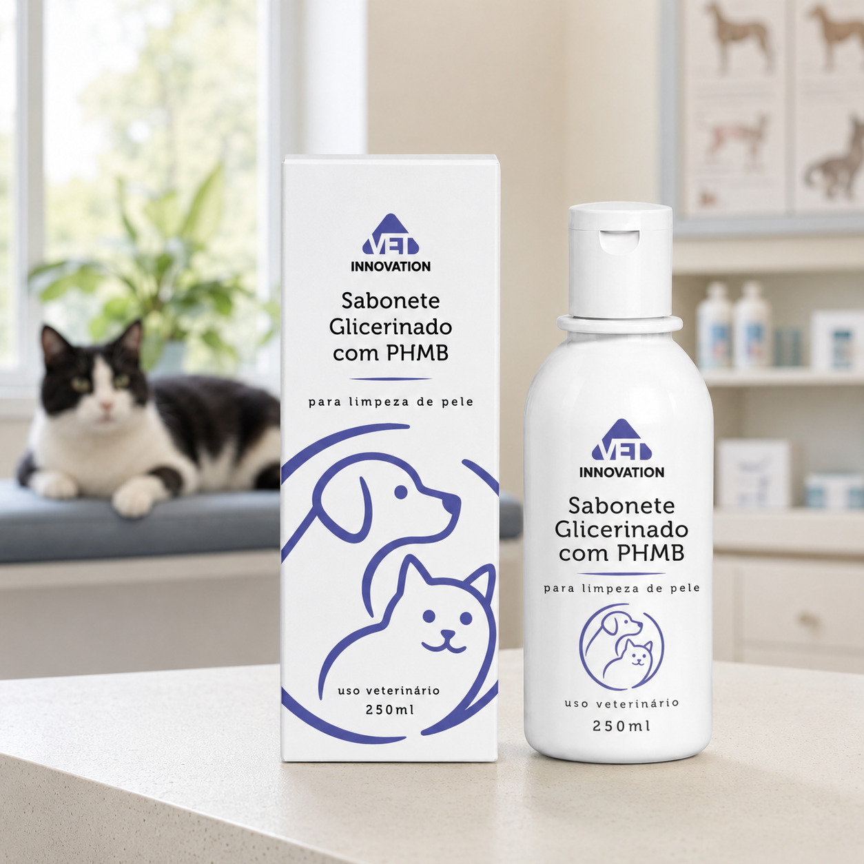Sabonete Glicerinado com Phmb Pet 250ml com caixa