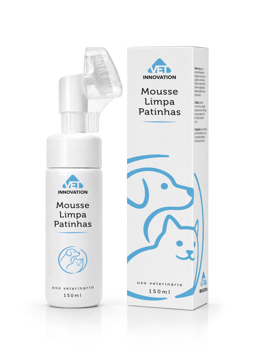 Mousse Limpa Patinhas 150ml com caixa