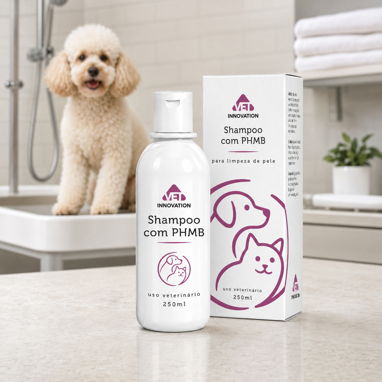 Shampoo com Phmb Pet 250ml com caixa