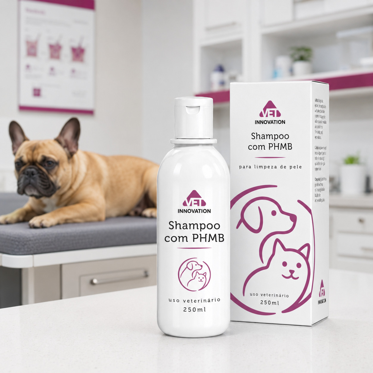 Shampoo com Phmb Pet 250ml com caixa