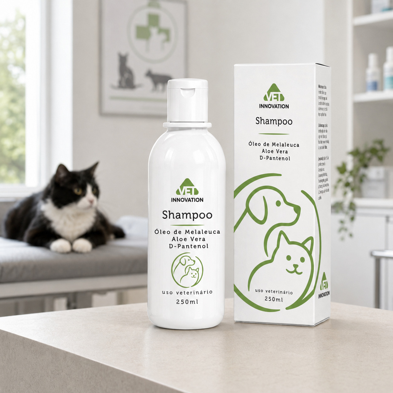 Shampoo Melaleuca Aloe Vera D Pantenol Pet 250ml com caixa