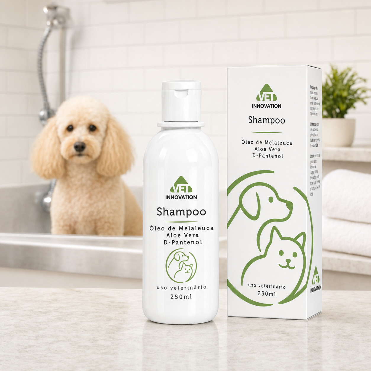 Shampoo Melaleuca Aloe Vera D Pantenol Pet 250ml com caixa