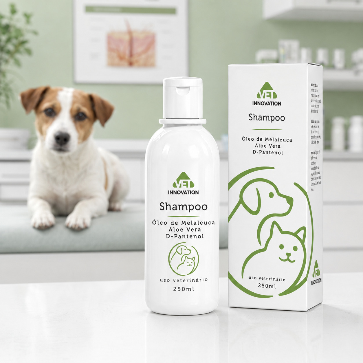 Shampoo Melaleuca Aloe Vera D Pantenol Pet 250ml com caixa