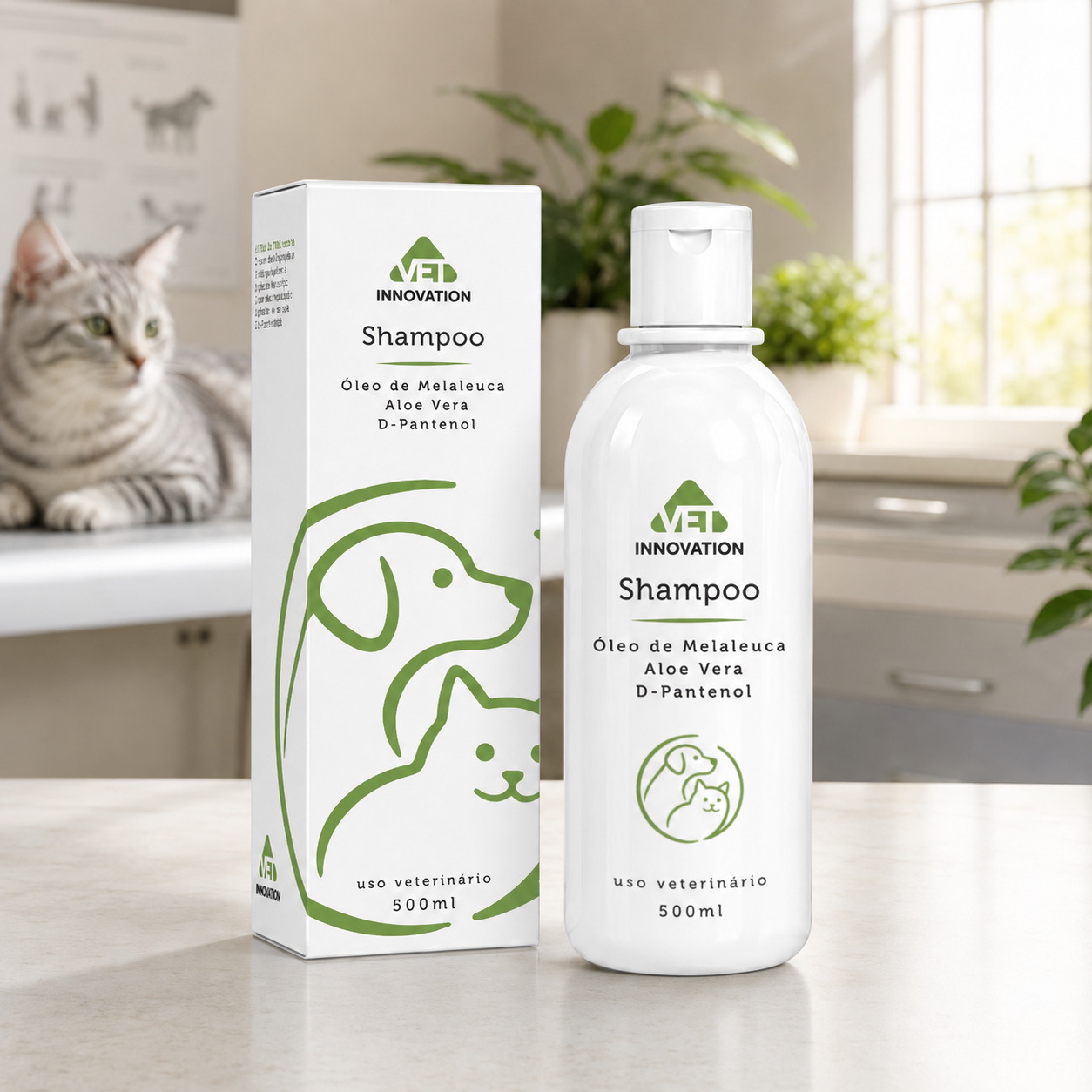 Shampoo Melaleuca Aloe Vera D Pantenol Pet 500ml com caixa