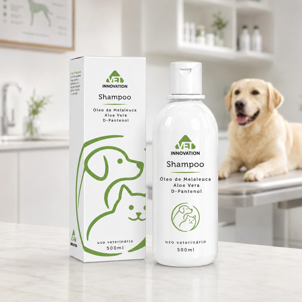 Shampoo Melaleuca Aloe Vera D Pantenol Pet 500ml com caixa