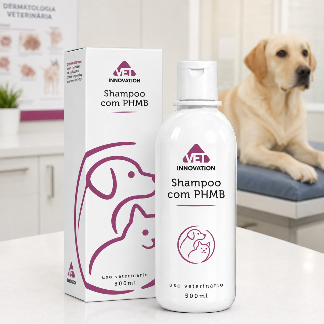 Shampoo com Phmb Pet 500ml com caixa