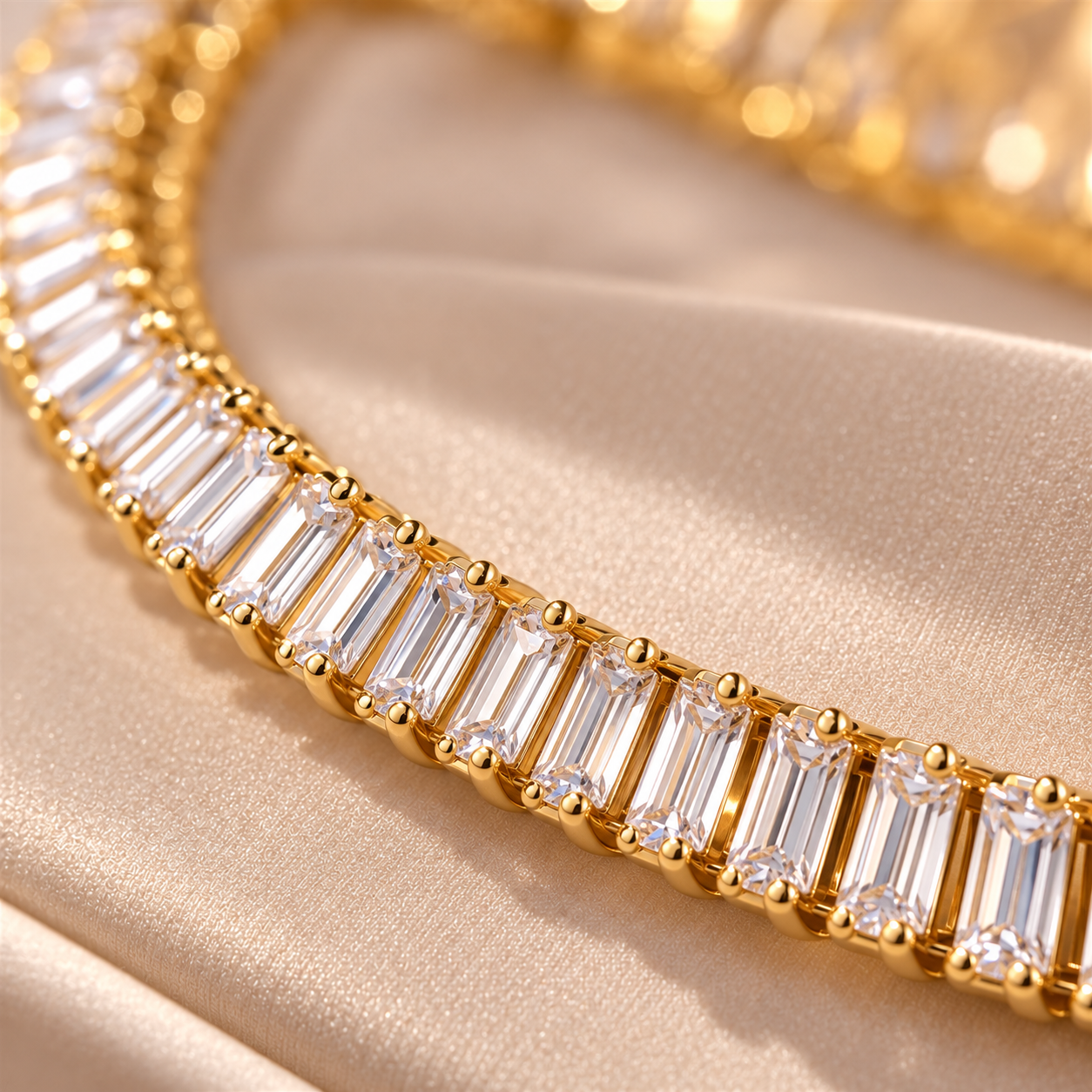 Choker Riviera Baguete Cristal com Extensor