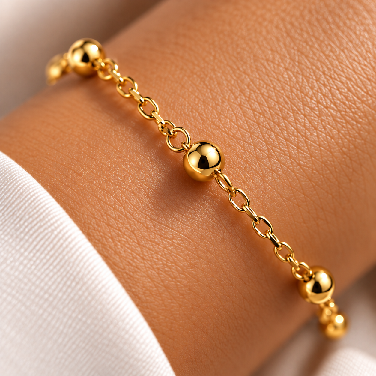 Pulseira Bola Lisa 4mm