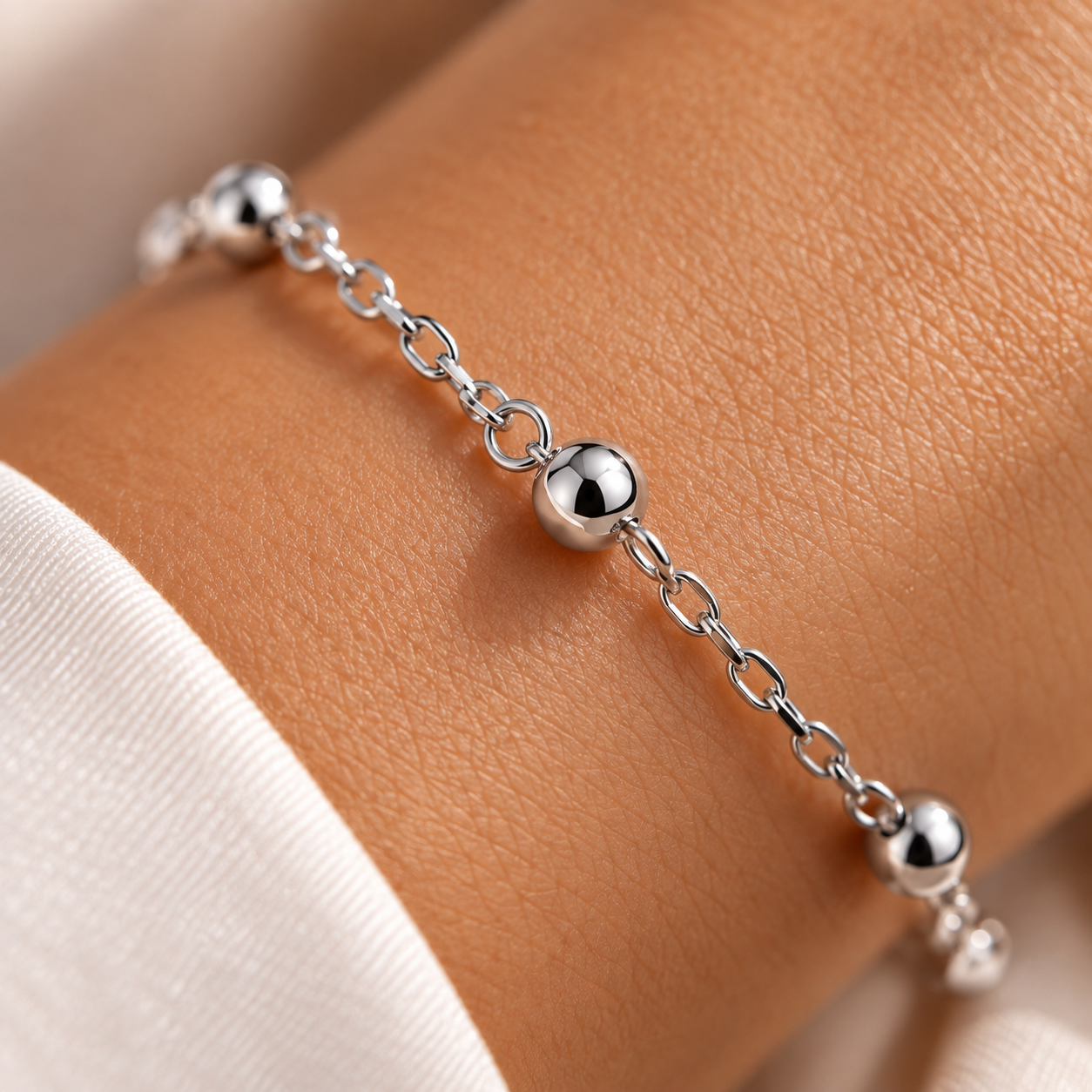 Pulseira Bola Lisa 4mm