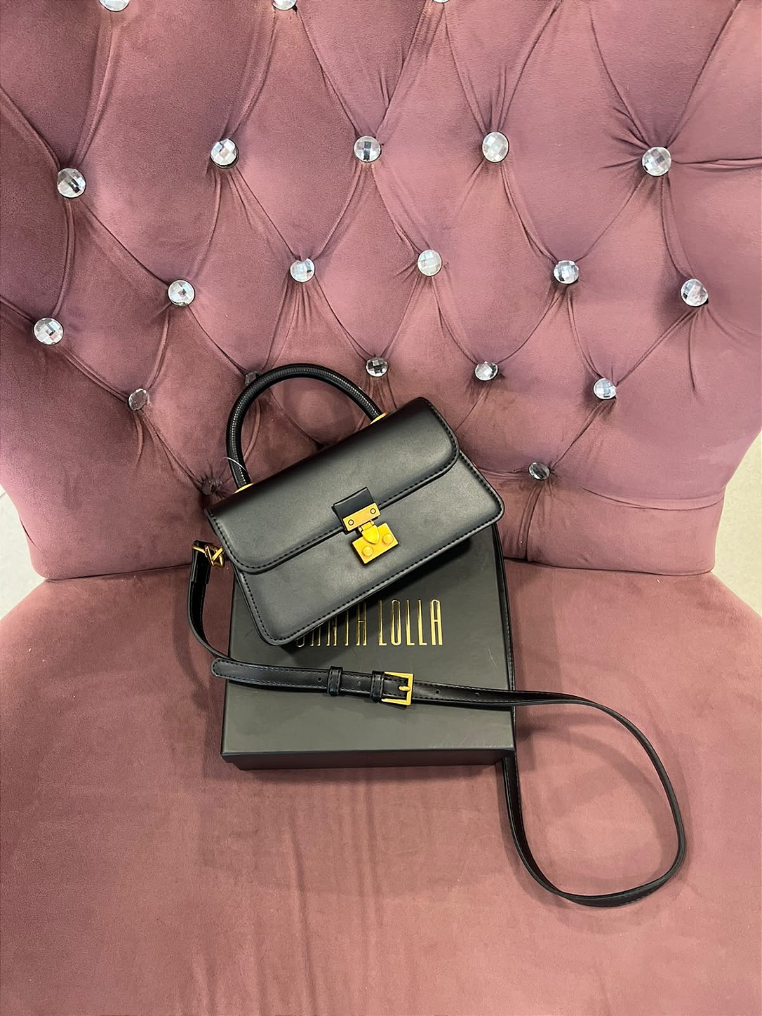 BOLSA SL PEQUENA SOFT ALCA TRANSVERSAL - V27 PRETO BOLSA