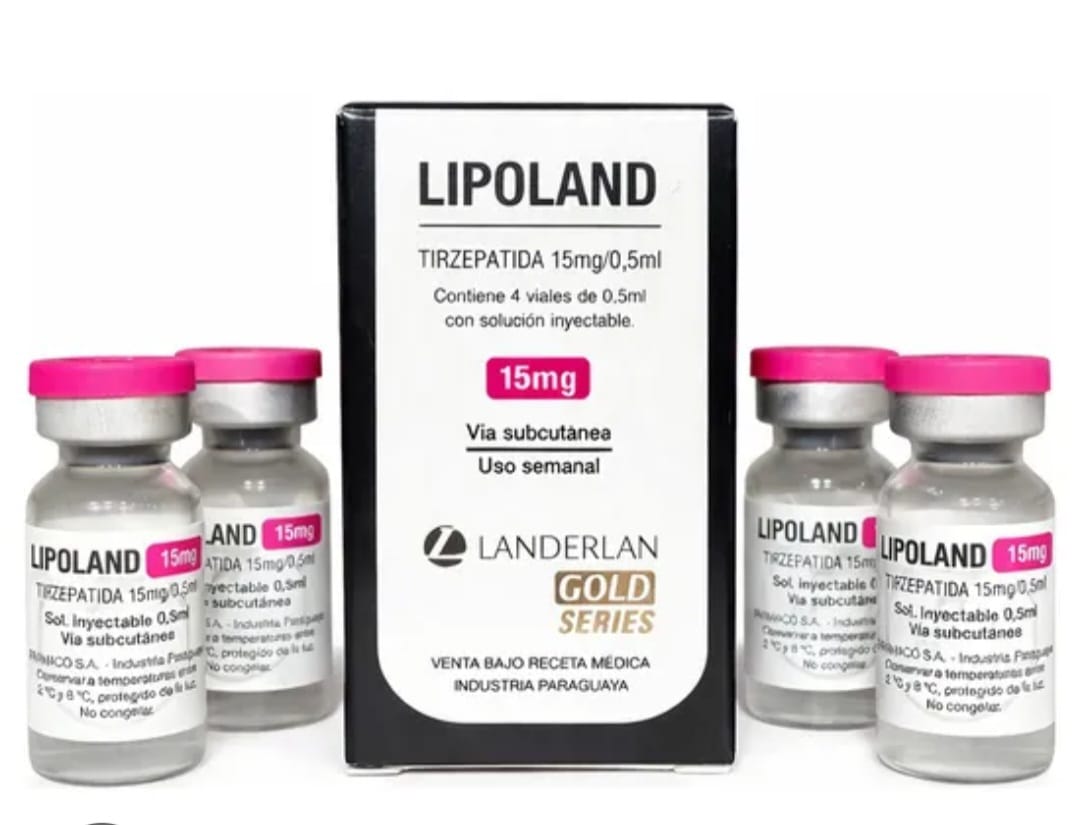 Lipoland 15mg Tirzepatida Landerlan Gold Series Caixa com 4 Viais