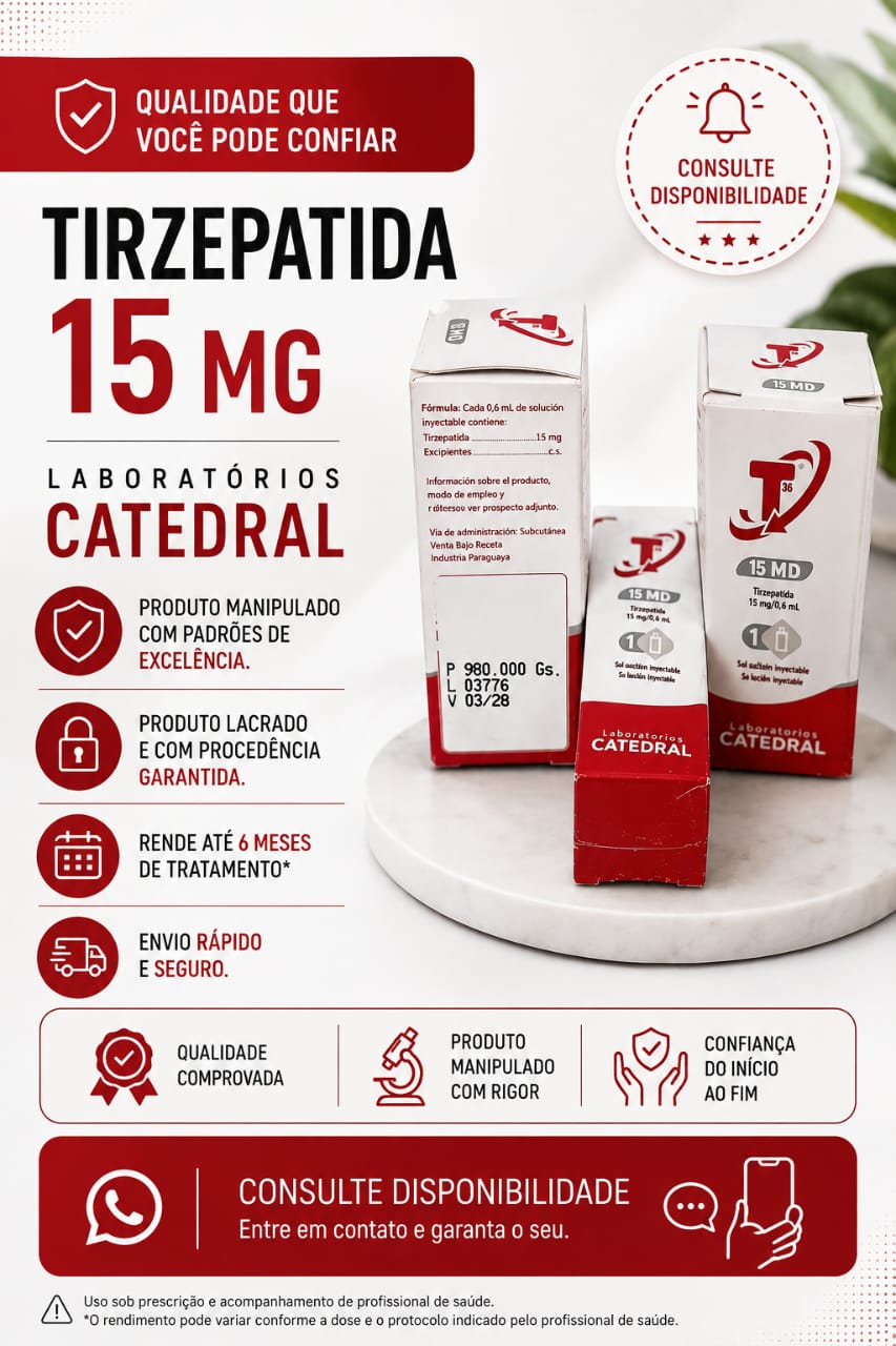 Tirzepatida 15mg Laboratórios Catedral T36