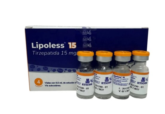 Lipoless 15mg Tirzepatida Eticos Caixa com 4 Viais