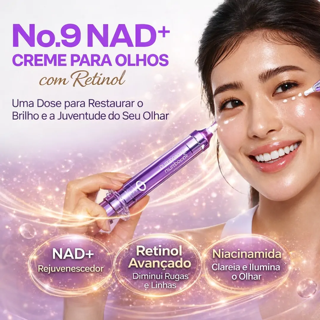 Creme Anti-Rugas Numbuzin 9+ NAD+ Retinol Volumetox Efeito Lifting Para Linhas de Expressão e Olhos