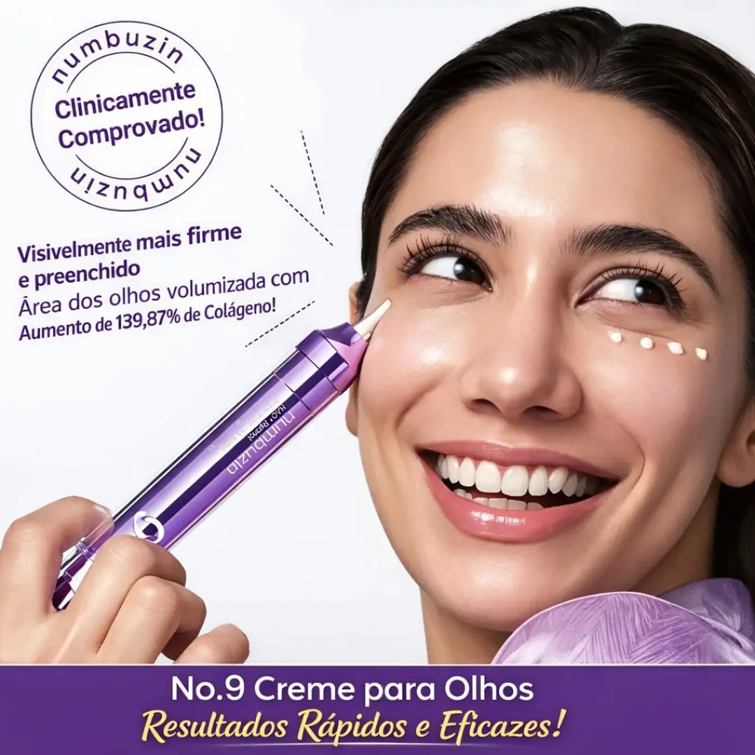 Creme Anti-Rugas Numbuzin 9+ NAD+ Retinol Volumetox Efeito Lifting Para Linhas de Expressão e Olhos