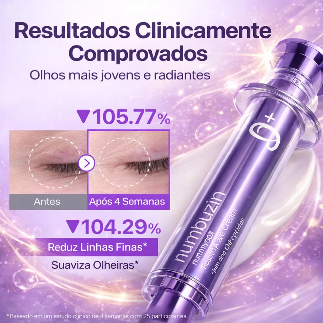 Creme Anti-Rugas Numbuzin 9+ NAD+ Retinol Volumetox Efeito Lifting Para Linhas de Expressão e Olhos