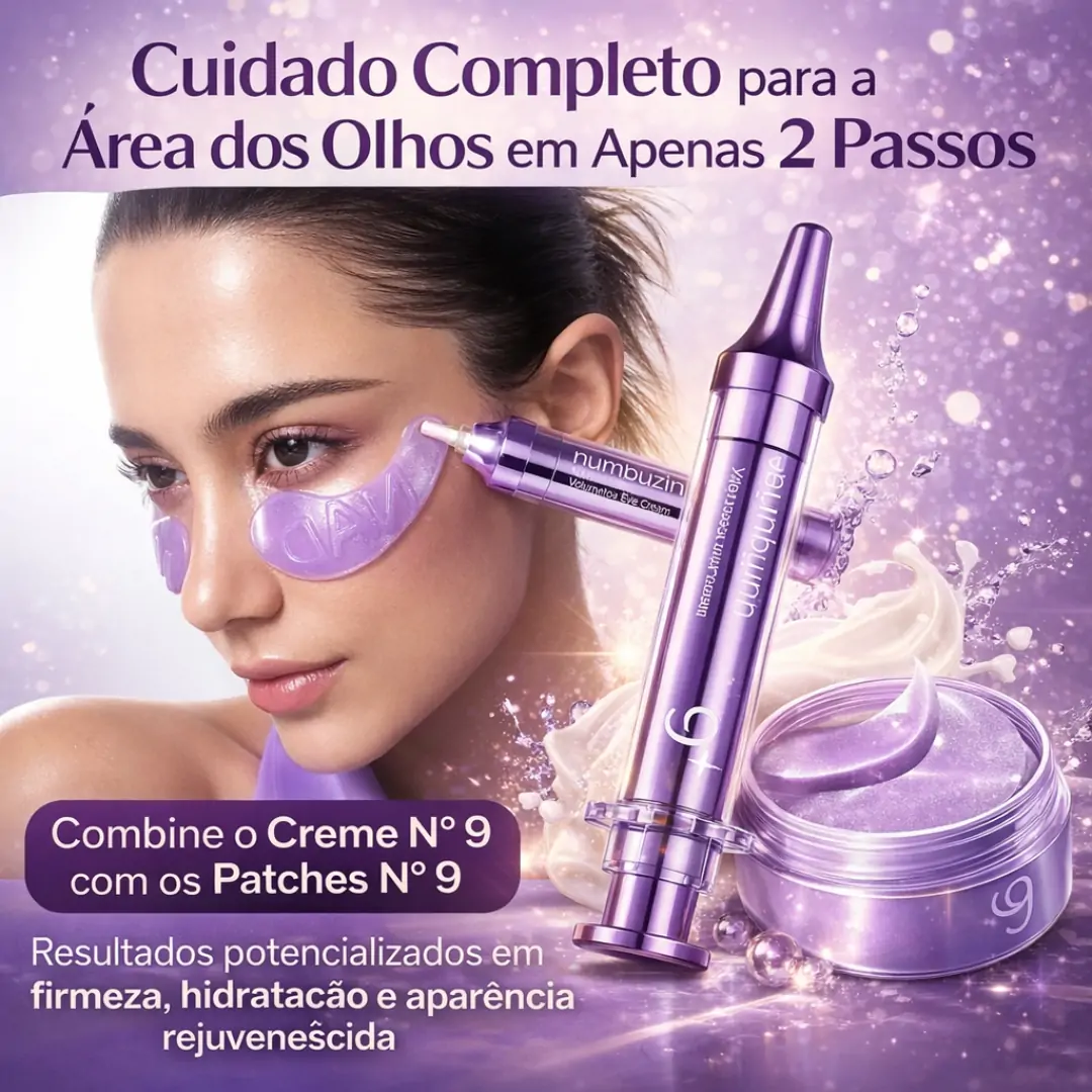 Creme Anti-Rugas Numbuzin 9+ NAD+ Retinol Volumetox Efeito Lifting Para Linhas de Expressão e Olhos