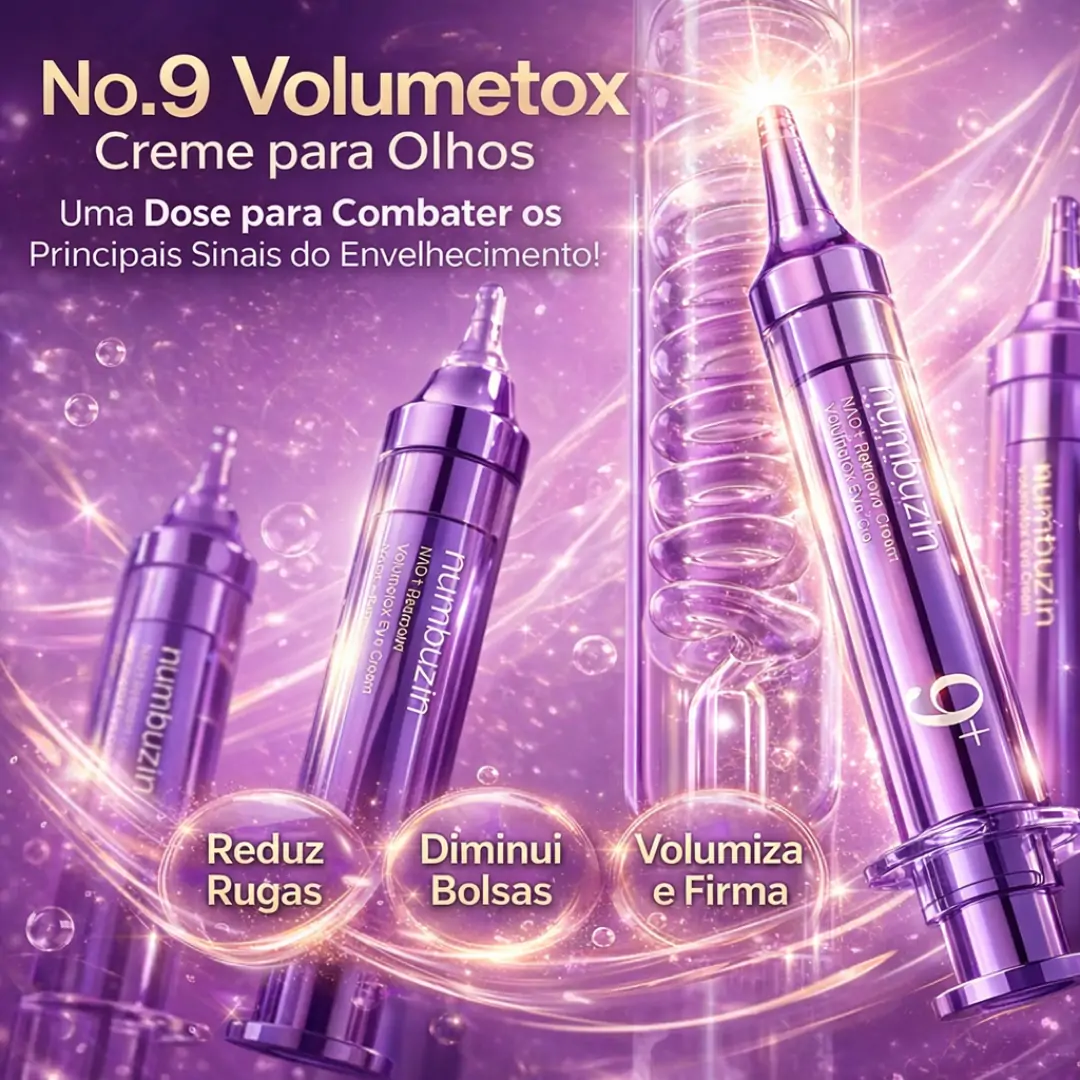 Creme Anti-Rugas Numbuzin 9+ NAD+ Retinol Volumetox Efeito Lifting Para Linhas de Expressão e Olhos