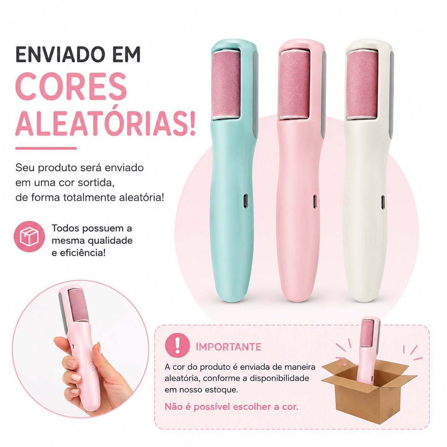 Lixa Elétrica para Pés Recarregável USB-C Removedor de Calos