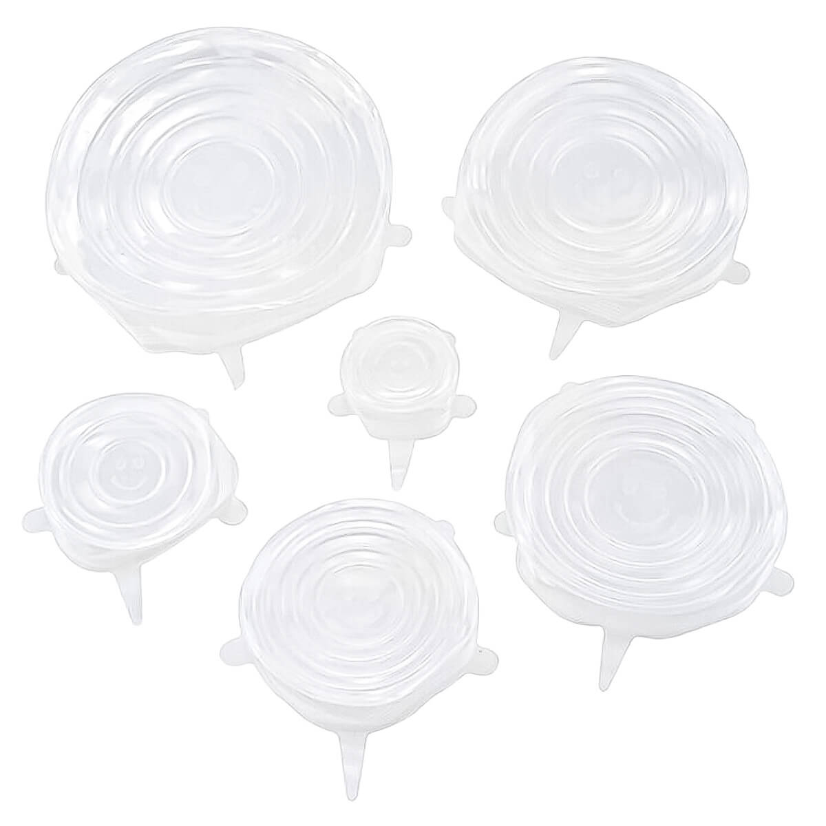 Kit 6 Tampas de Silicone Ajustáveis Reutilizáveis
