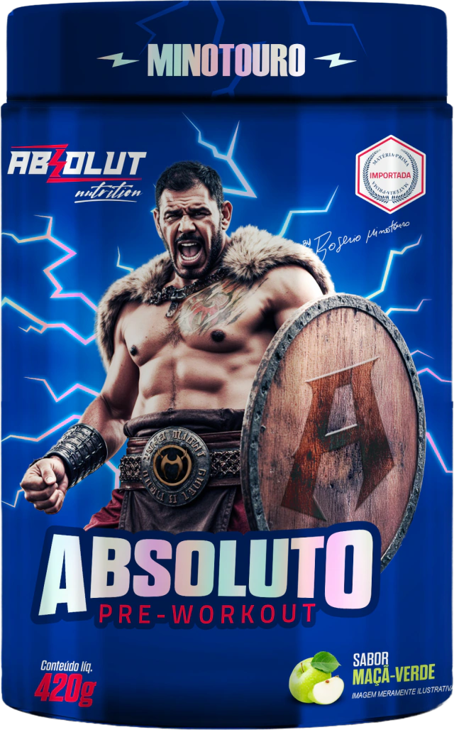Pré-treino Absoluto Minotouro 420g com Coqueteleira