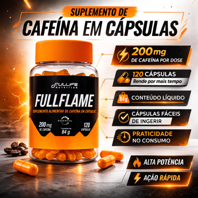 Cafeína Fullife 30 cápsulas para Energia