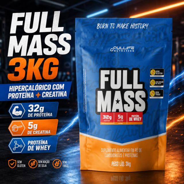 Full Mass Hipercalórico 3kg Suplemento