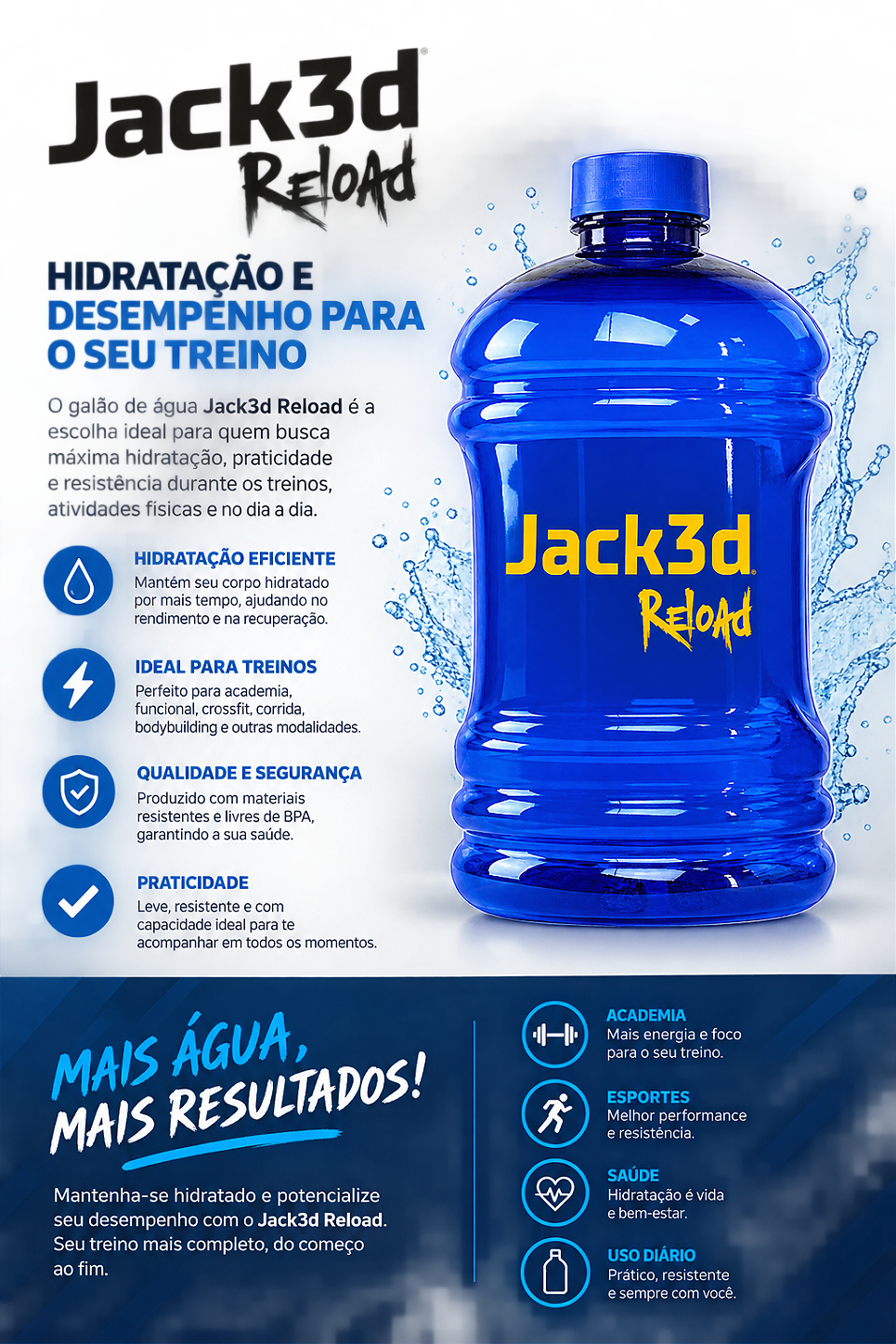 Galão 1 Litro Jack 3d